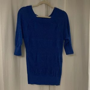 Guess Sparkly Blue Sweater Shirt Size L